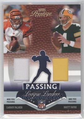 2007 Playoff Prestige - League Leaders - Materials Prime #LL-3 - Carson Palmer, Brett Favre /25