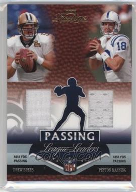2007 Playoff Prestige - League Leaders - Materials #LL-1 - Drew Brees, Peyton Manning /100