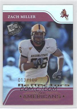 2007 Press Pass - [Base] - Reflectors Proof #81 - All Americans - Zach Miller /100