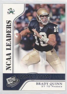 2007 Press Pass - [Base] #56 - NCAA Leaders - Brady Quinn