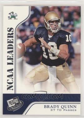 2007 Press Pass - [Base] #56 - NCAA Leaders - Brady Quinn