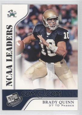 2007 Press Pass - [Base] #56 - NCAA Leaders - Brady Quinn