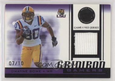 2007 Press Pass - Gridiron Gamers - Black #GG-DB - Dwayne Bowe /10 [EX to NM]