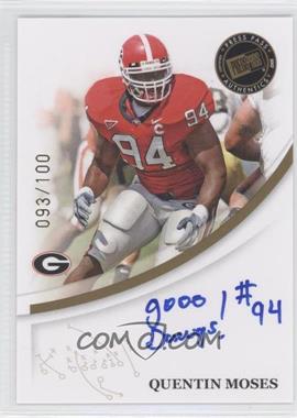 2007 Press Pass - Signings - Gold Inscriptions #_QUMO - Quentin Moses /100