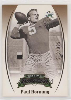 2007 Press Pass Legends - [Base] - Bronze #B-87 - Paul Hornung /999