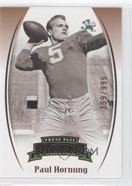 2007 Press Pass Legends - [Base] - Bronze #B-87 - Paul Hornung /999