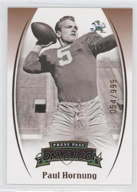 2007 Press Pass Legends - [Base] - Bronze #B-87 - Paul Hornung /999