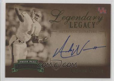 2007 Press Pass Legends - Legendary Legacy - Gold Autographs #LL-AW - Andre Ware /400