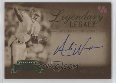 2007 Press Pass Legends - Legendary Legacy - Gold Autographs #LL-AW - Andre Ware /400 [EX to NM]