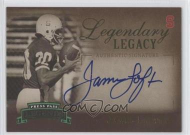 2007 Press Pass Legends - Legendary Legacy - Gold Autographs #LL-JL - James Lofton