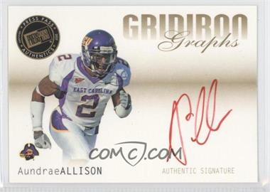 2007 Press Pass SE - Gridiron Graphs - Gold Red Ink #GG-AA - Aundrae Allison