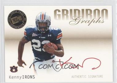 2007 Press Pass SE - Gridiron Graphs - Gold Red Ink #GG-KI - Kenny Irons