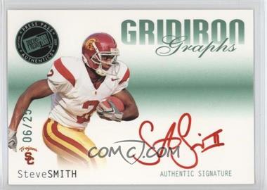 2007 Press Pass SE - Gridiron Graphs - Green Red Ink #GG-SS - Steve Smith /25