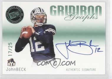 2007 Press Pass SE - Gridiron Graphs - Green #GG-JB - John Beck /25