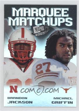 2007 Press Pass SE - Marquee Matchups #MM-18 - Brandon Jackson, Michael Griffin