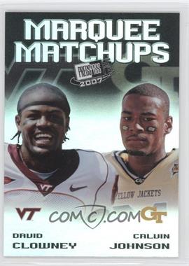 2007 Press Pass SE - Marquee Matchups #MM-3 - Calvin Johnson, David Clowney