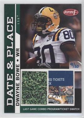 2007 SAGE Aspire - Date & Place - Program & Ticket #DP-14 - Dwayne Bowe /20