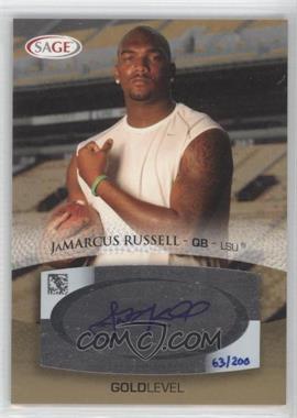 2007 SAGE Autographed Football - Autographs - Gold #A47 - JaMarcus Russell /200
