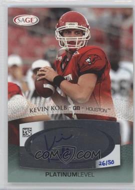 2007 SAGE Autographed Football - Autographs - Platinum #A30 - Kevin Kolb /50