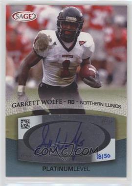 2007 SAGE Autographed Football - Autographs - Platinum #A60 - Garrett Wolfe /50