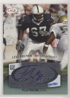2007 SAGE Autographed Football - Autographs - Platinum #A9 - Levi Brown /50