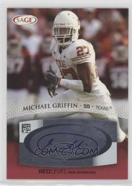 2007 SAGE Autographed Football - Autographs - Red #A21 - Michael Griffin