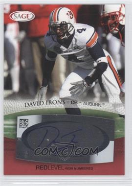 2007 SAGE Autographed Football - Autographs - Red #A26 - David Irons