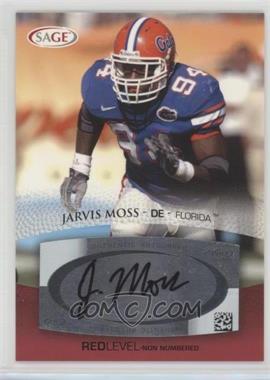 2007 SAGE Autographed Football - Autographs - Red #A37 - Jarvis Moss