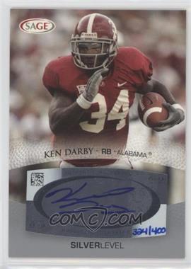 2007 SAGE Autographed Football - Autographs - Silver #A13 - Ken Darby /400