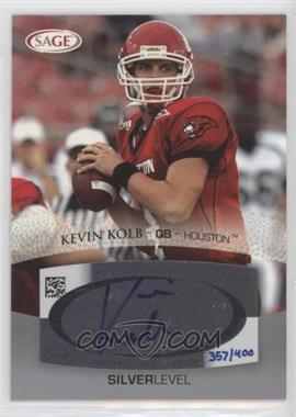 2007 SAGE Autographed Football - Autographs - Silver #A30 - Kevin Kolb /400