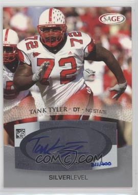 2007 SAGE Autographed Football - Autographs - Silver #A56 - Tank Tyler /400