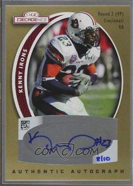 2007 SAGE Decadence - Retro Autographs - Gold #R-29 - Kenny Irons /10 [Noted]