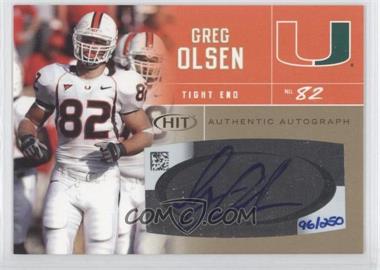 2007 SAGE Hit - Autographs - Gold #A18 - Greg Olsen /250