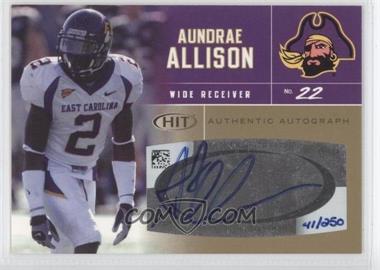 2007 SAGE Hit - Autographs - Gold #A22 - Aundrae Allison /250