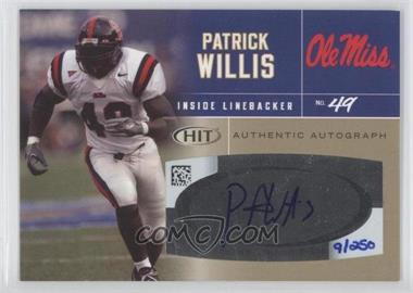 2007 SAGE Hit - Autographs - Gold #A49 - Patrick Willis /250