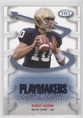 2007 SAGE Hit - Playmakers - Blue #P10 - Brady Quinn