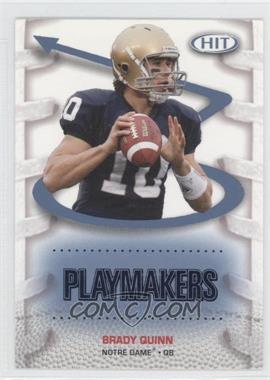 2007 SAGE Hit - Playmakers - Blue #P10 - Brady Quinn