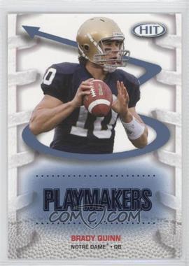 2007 SAGE Hit - Playmakers - Blue #P10 - Brady Quinn