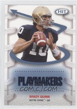 2007 SAGE Hit - Playmakers - Blue #P10 - Brady Quinn