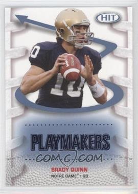 2007 SAGE Hit - Playmakers - Blue #P10 - Brady Quinn