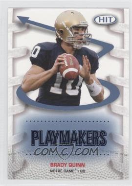 2007 SAGE Hit - Playmakers - Blue #P10 - Brady Quinn