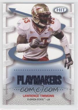2007 SAGE Hit - Playmakers - Blue #P17 - Lawrence Timmons