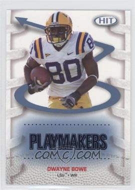 2007 SAGE Hit - Playmakers - Blue #P40 - Dwayne Bowe