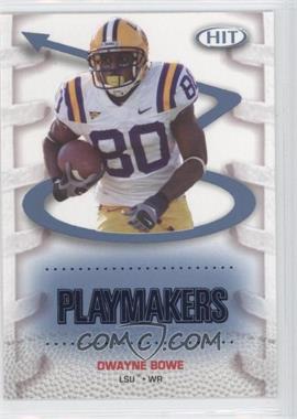 2007 SAGE Hit - Playmakers - Blue #P40 - Dwayne Bowe