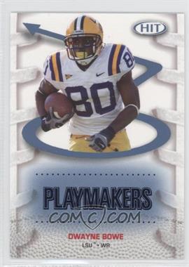 2007 SAGE Hit - Playmakers - Blue #P40 - Dwayne Bowe