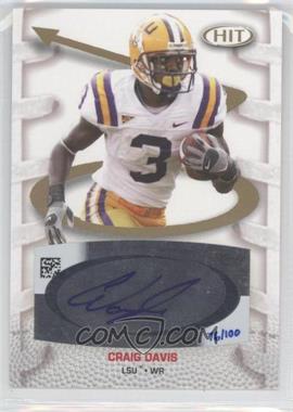 2007 SAGE Hit - Playmakers Autographs #PA36 - Craig Davis /100