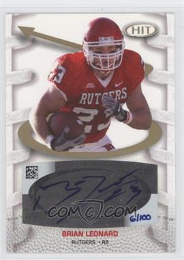 2007 SAGE Hit - Playmakers Autographs #PA46 - Brian Leonard /100