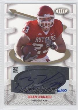 2007 SAGE Hit - Playmakers Autographs #PA46 - Brian Leonard /100