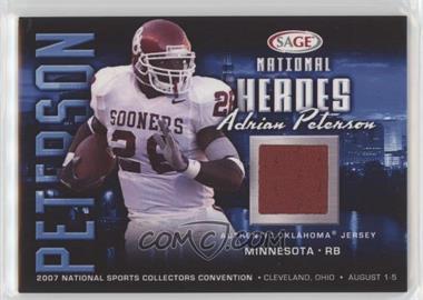 2007 SAGE National Heroes - National Convention [Base] #NH-2 - Adrian Peterson