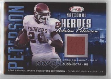 2007 SAGE National Heroes - National Convention [Base] #NH-2 - Adrian Peterson [EX to NM]
